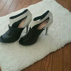 Black and white shoes